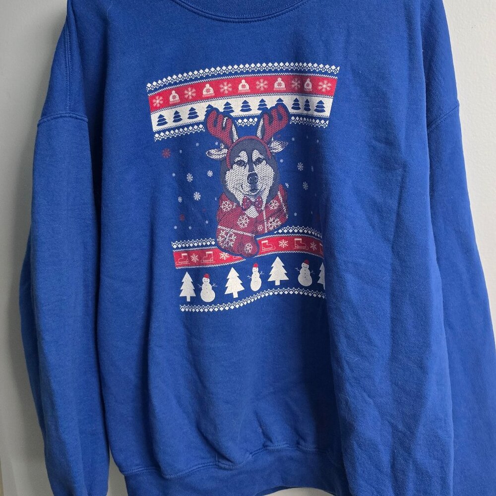 Siberian Husky Holiday Sweater XL